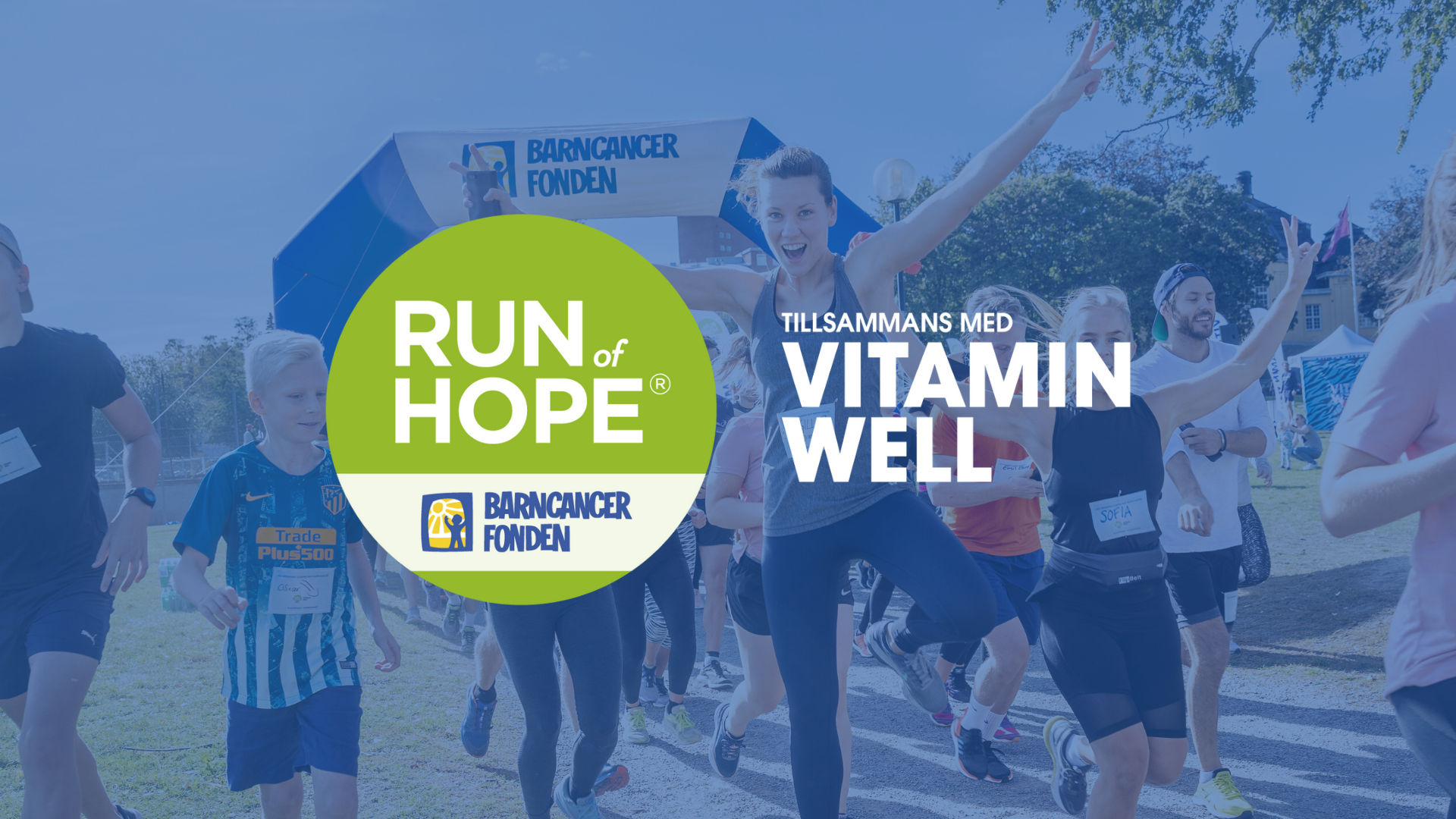 Barncancerfondens virtuella Run of Hope tillsammans med Vitamin Well 5km